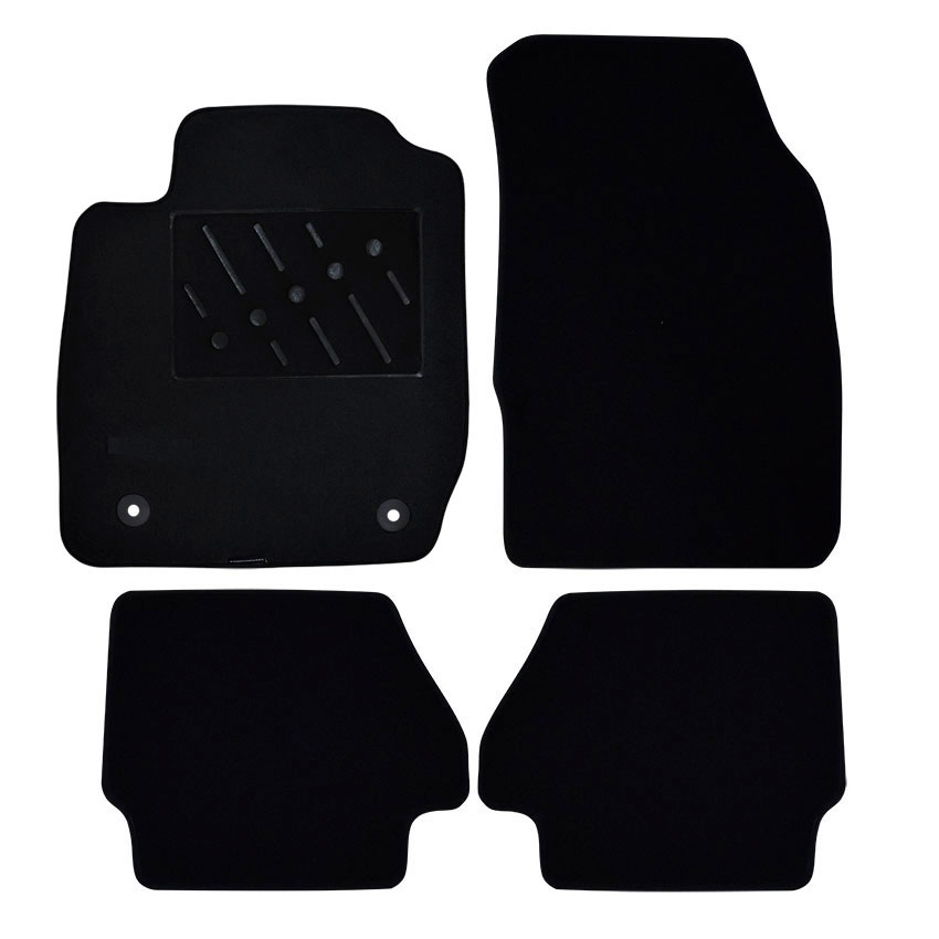 Πατάκια δαπέδου μοκέτας Premium μαύρα για Ford Fiesta (VI) 4τμχ