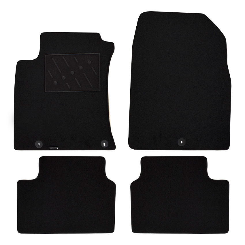 Πατάκια δαπέδου μοκέτας Premium μαύρα για Hyundai i30 (III) 4τμχ
