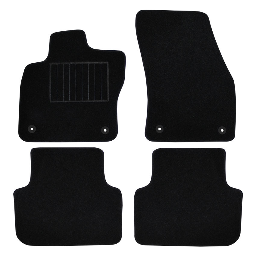 Μοκέτα Premium μαύρη για VW Tiguan (II) με κουμπώματα