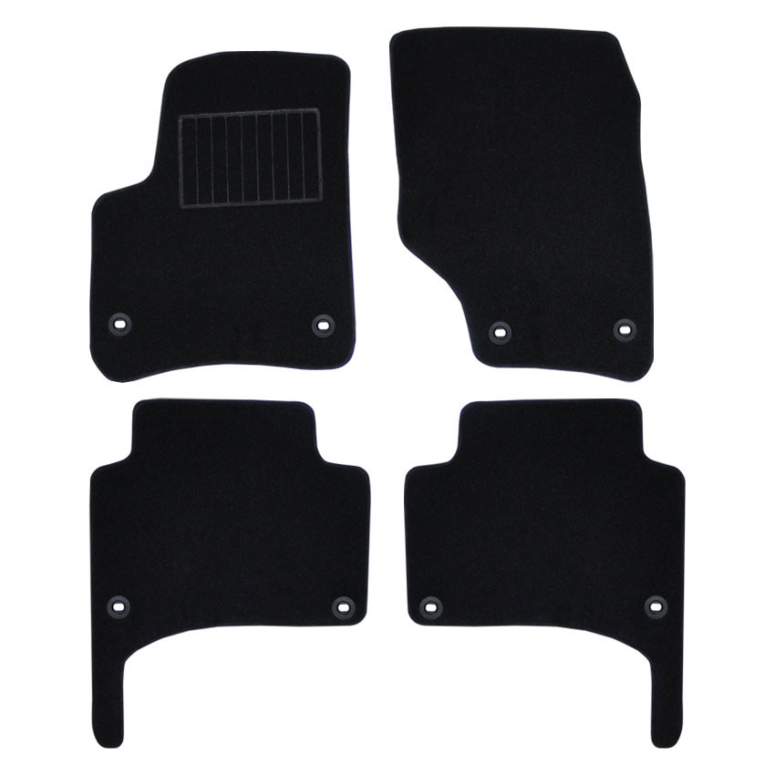 Μοκέτα Premium μαύρη για VW Touareg (I) με οβάλ κουμπώματα