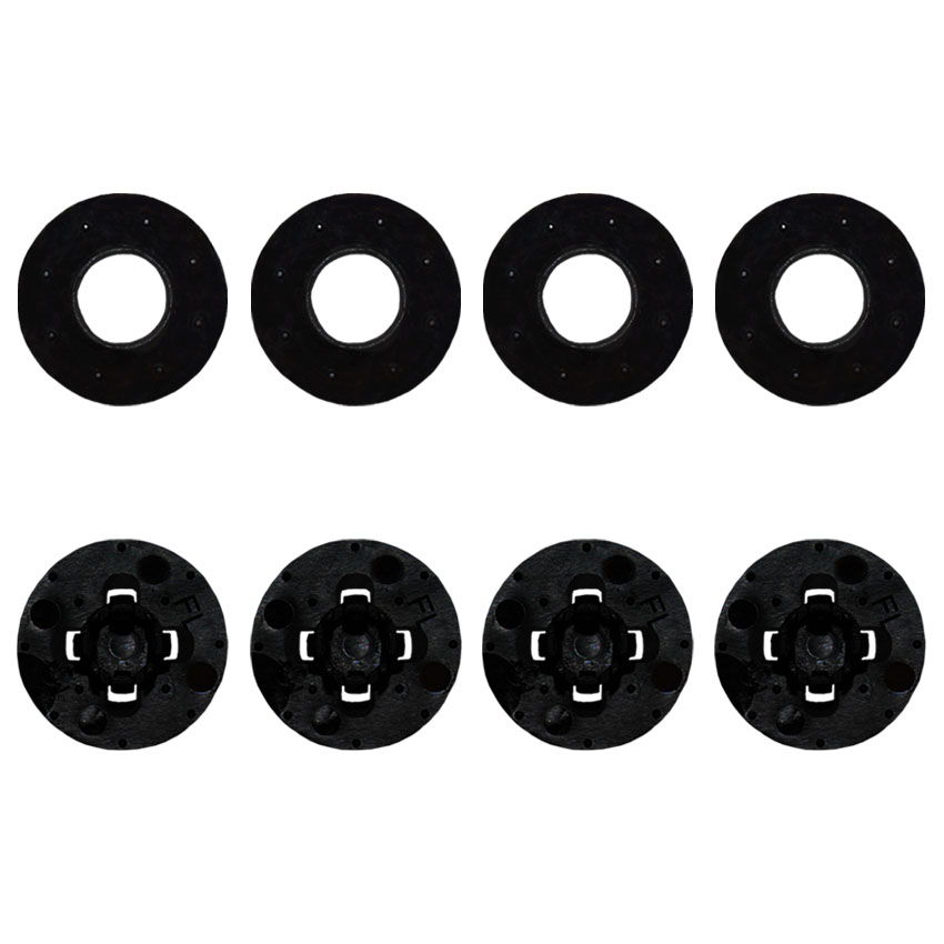Κουμπώματα στρογγυλά μαύρα σετ για Fiat