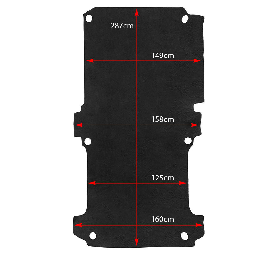 Πατάκι δαπέδου καρότσας πλαστικό Volkswagen Transporter T5 (LWB) / T6 (LWB)