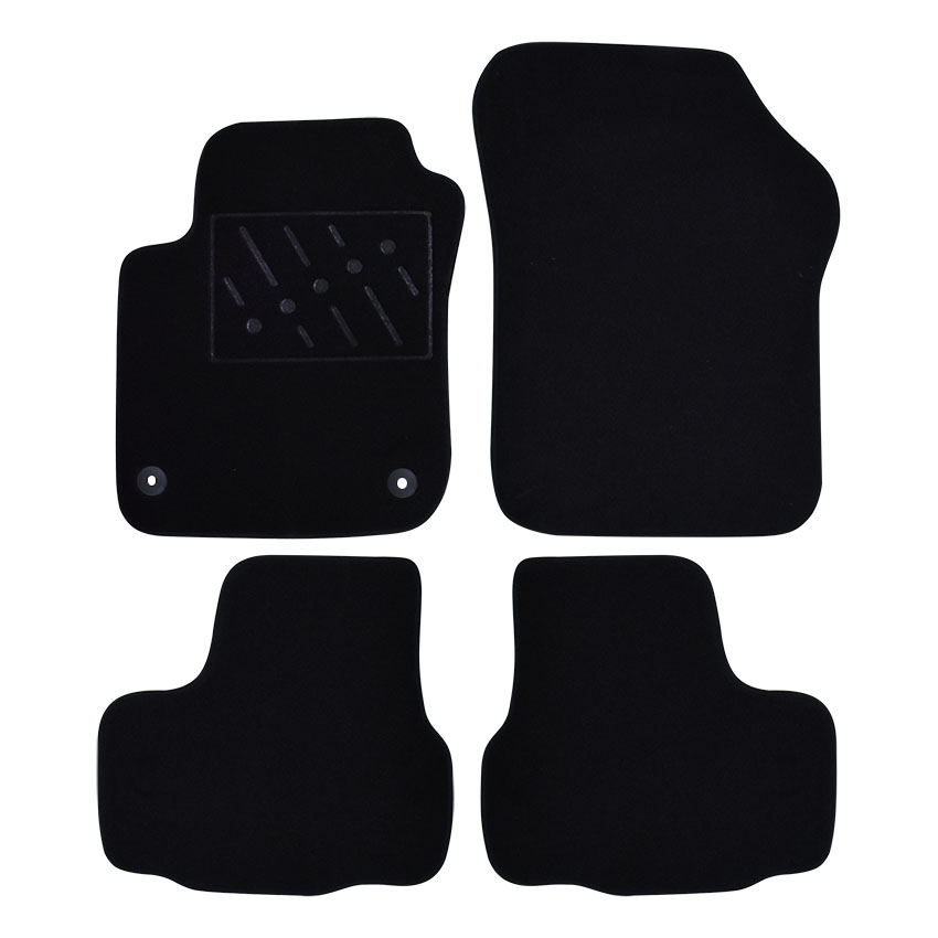 Πατάκια δαπέδου μοκέτας Premium μαύρα για Skoda Citigo 4τμχ