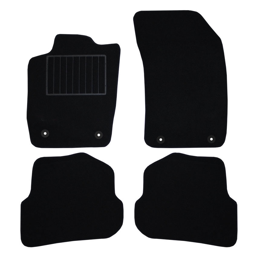 Μοκέτα Standard μαύρη για Audi A1 (I) με κουμπώματα
