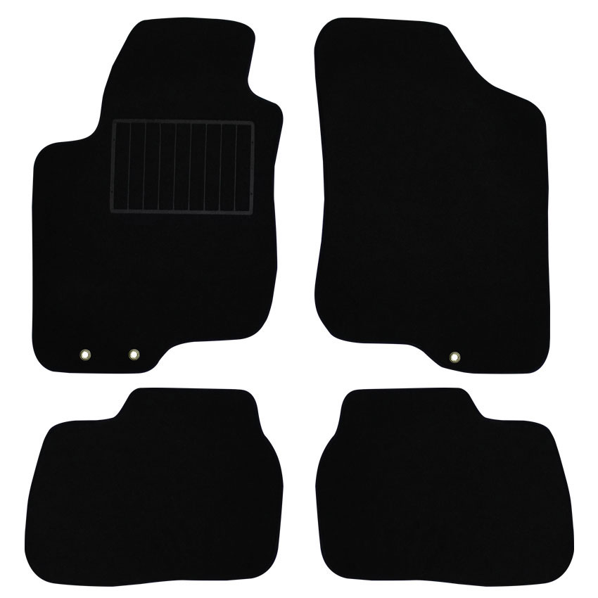 Μοκέτα Standard μαύρη για Hyundai i30 (I) με κουμπώματα