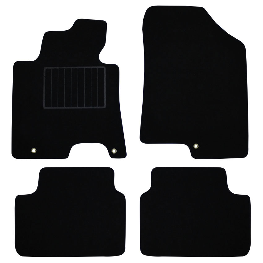 Μοκέτα Standard μαύρη για Hyundai i30 (II) με κουμπώματα
