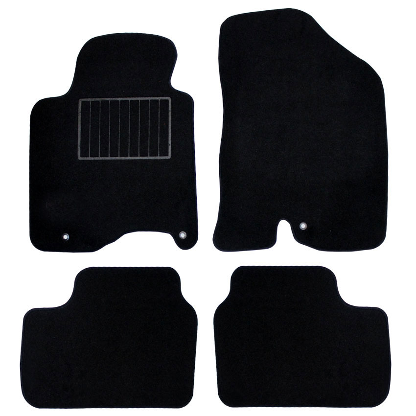 Μοκέτα Standard μαύρη για Kia Ceed (II) με κουμπώματα δαχτυλίδια 4τμχ