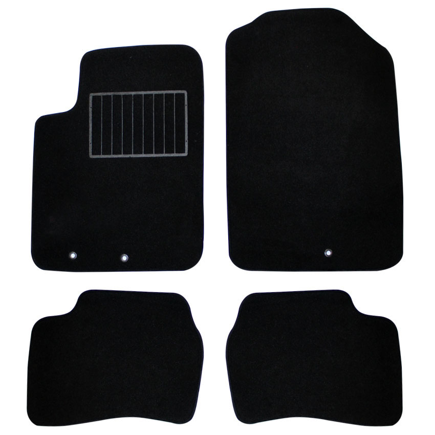 Μοκέτα Standard μαύρη για Kia Stonic με κουμπώματα δαχτυλίδια 4τμχ