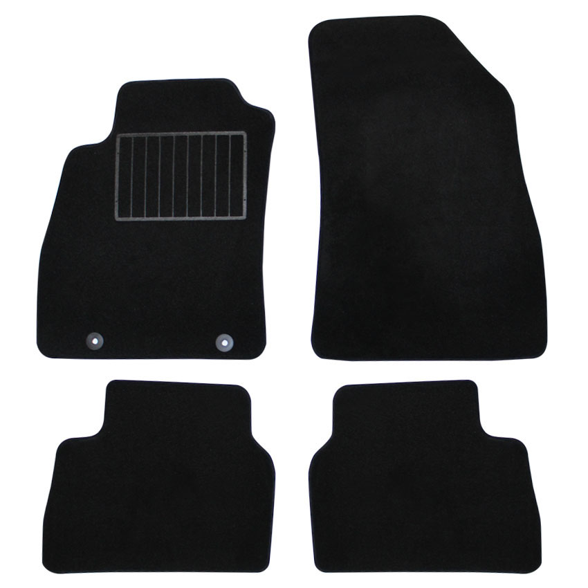 Μοκέτα Standard μαύρη για Nissan Juke I με στρογγυλά κουμπώματα 4τμχ
