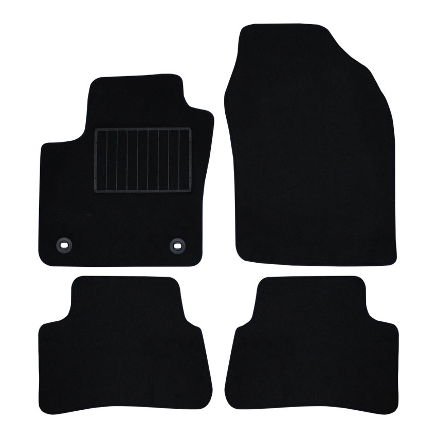 Μοκέτα Standard μαύρη για Toyota C-HR με οβάλ κουμπώματα