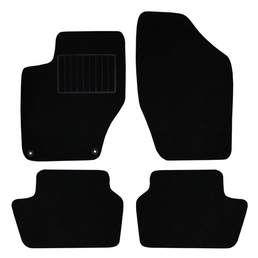 Μοκέτα Standard μαύρη για Citroen C4 (II) / DS4 με κουμπώματα