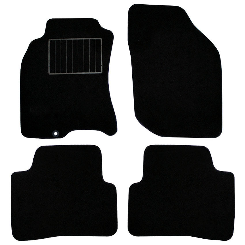 Μοκέτα Standard μαύρη για Nissan X-Trail I (T30) με κούμπωμα δαχτυλίδι 4τμχ