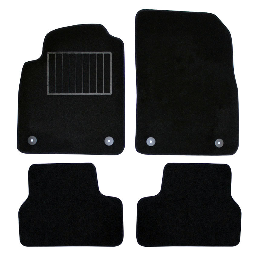 Μοκέτα Standard μαύρη για Opel Astra J με κουμπώματα