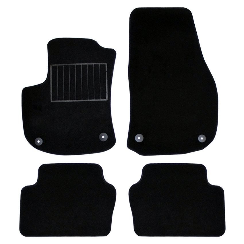 Μοκέτα Standard μαύρη για Opel Zafira B με στρογγυλά κουμπώματα 4τμχ