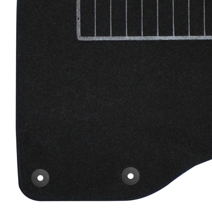 Μοκέτα Standard μαύρη για Peugeot 207 με κουμπώματα