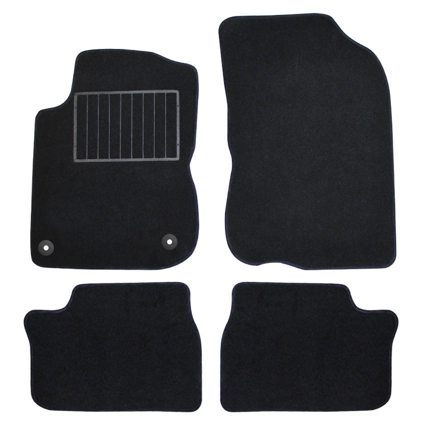 Μοκέτα Standard μαύρη για Peugeot 208 (I) / 2008 (I) με κουμπώματα