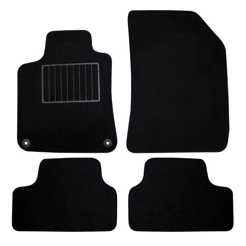Μοκέτα Standard μαύρη για Peugeot 308 II με κουμπώματα