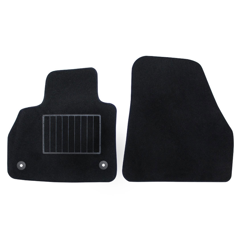 Ζεύγος μοκέτα Velgum μαύρη για Renault Kangoo (II) με κουμπώματα