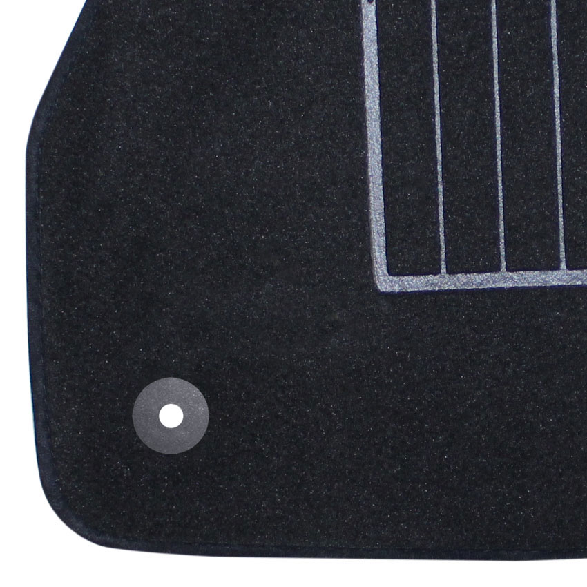 Ζεύγος μοκέτα Velgum μαύρη για Renault Kangoo (II) με κουμπώματα