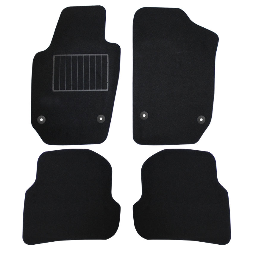 Μοκέτα Standard μαύρη για Seat Ibiza (IV) με κουμπώματα