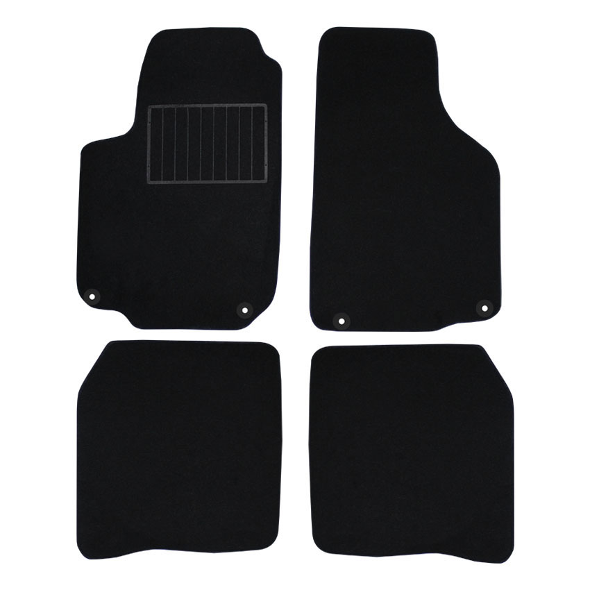 Μοκέτα Standard μαύρη για Seat Leon I / Toledo II με κουμπώματα