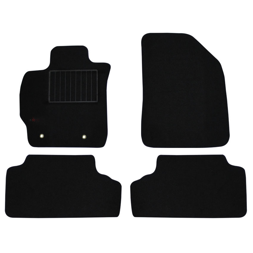 Μοκέτα Standard μαύρη για Toyota Auris (I) με κουμπώματα