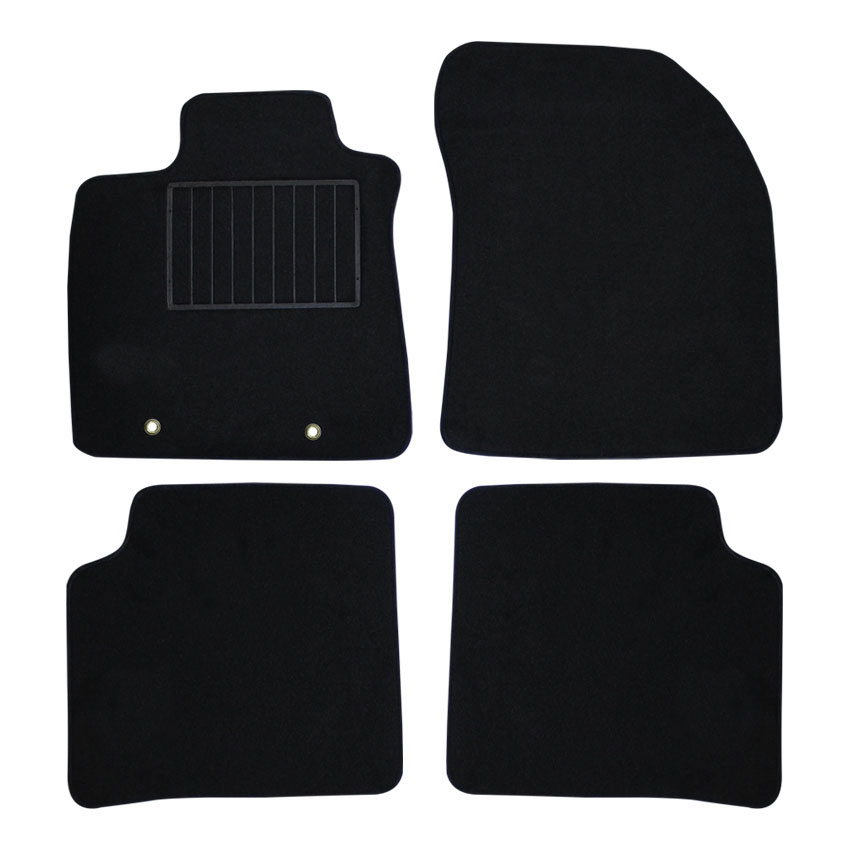 Μοκέτα Standard μαύρη για Toyota Avensis (III) με κουμπώματα