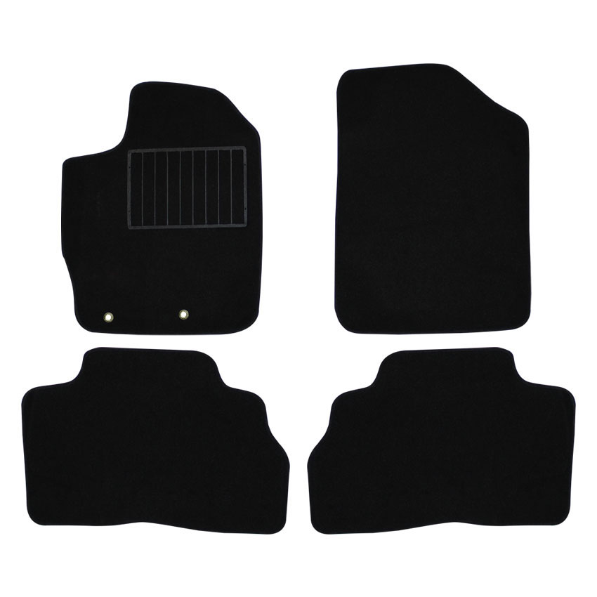 Μοκέτα Standard μαύρη για Toyota Yaris (II) με κουμπώματα