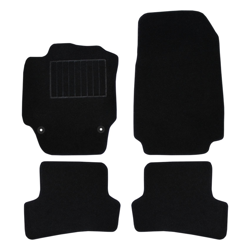 Μοκέτα Standard μαύρη για Renault Captur με στρογγυλά κουμπώματα