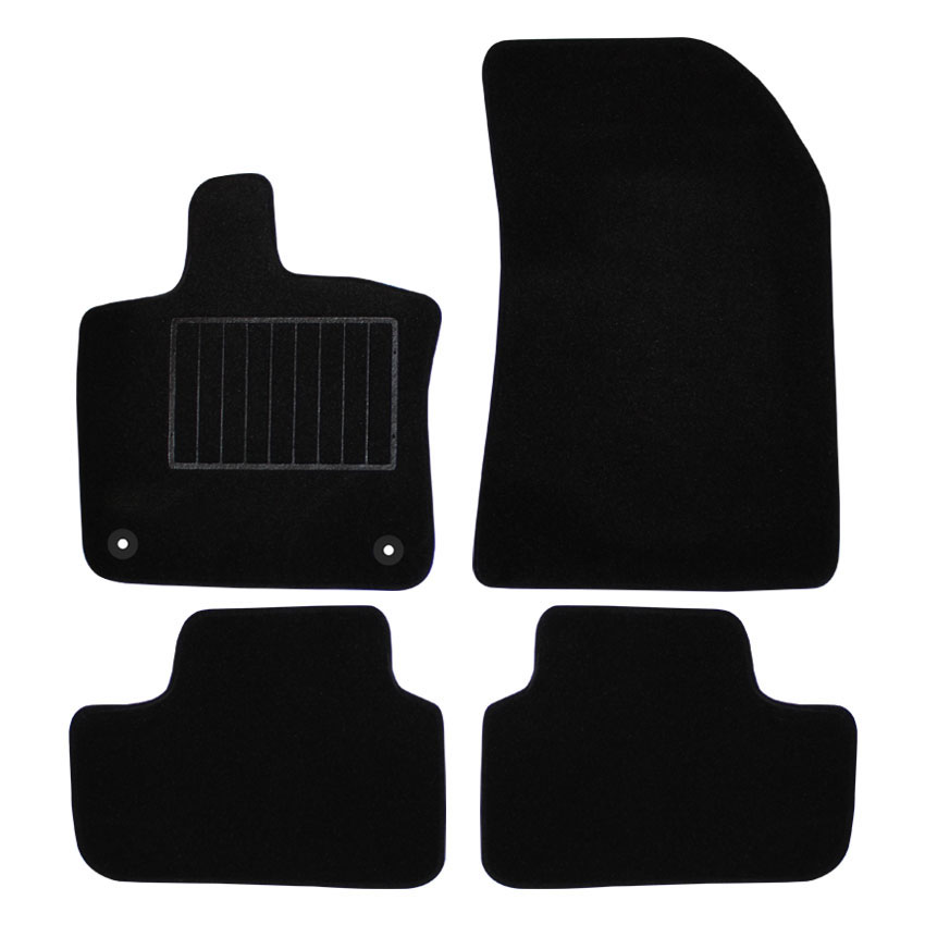 Μοκέτα Standard μαύρη για Renault Captur (II) με στρογγυλά κουμπώματα