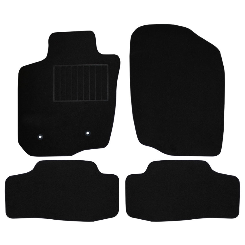 Μοκέτα Standard μαύρη για Toyota Rav-4 (III) με κουμπώματα δαχτυλίδια