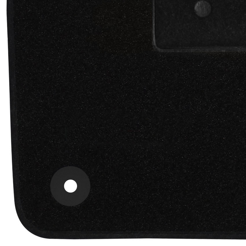 Μοκέτα Standard μαύρη για Seat Leon (III) με στρογγυλά κουμπώματα 4τμχ