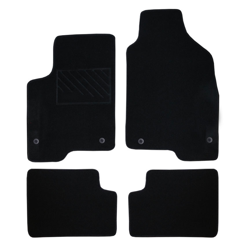 Μοκέτα Velgum μαύρη για Fiat Panda III με κουμπώματα