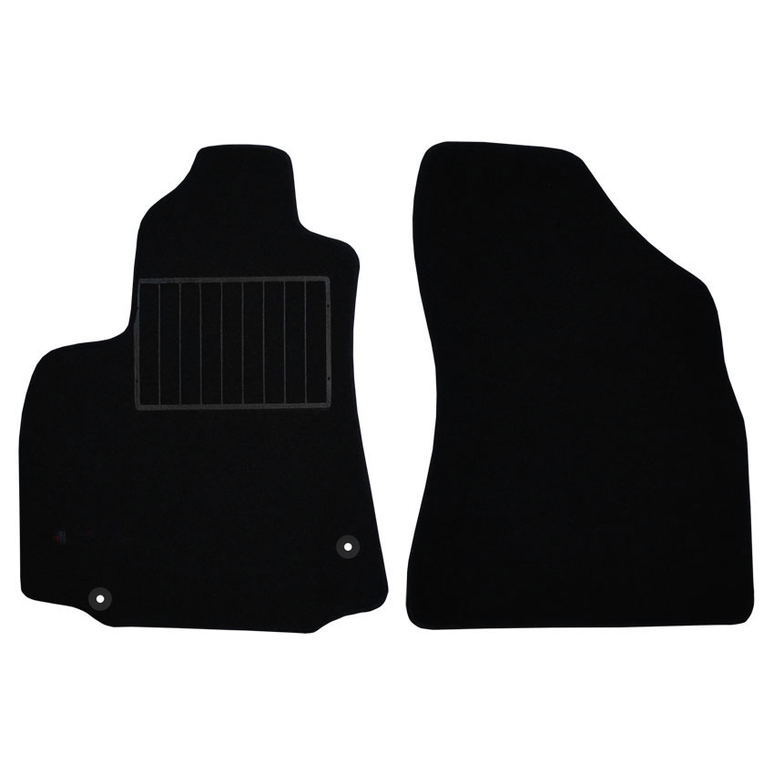 Ζεύγος μοκέτα Standard μαύρη για Citroen Berlingo II με κουμπώματα