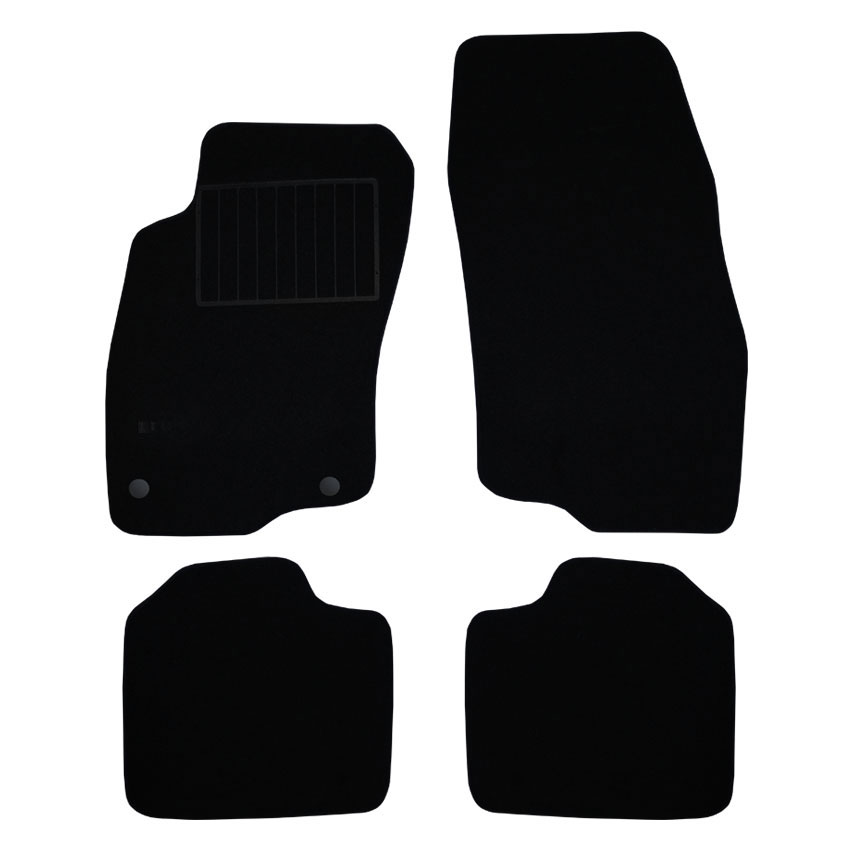 Μοκέτα Standard μαύρη για Fiat Punto Evo με κουμπώματα