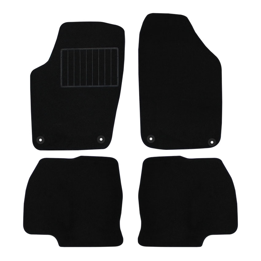 Μοκέτα Standard μαύρη για VW Polo IV με κουμπώματα