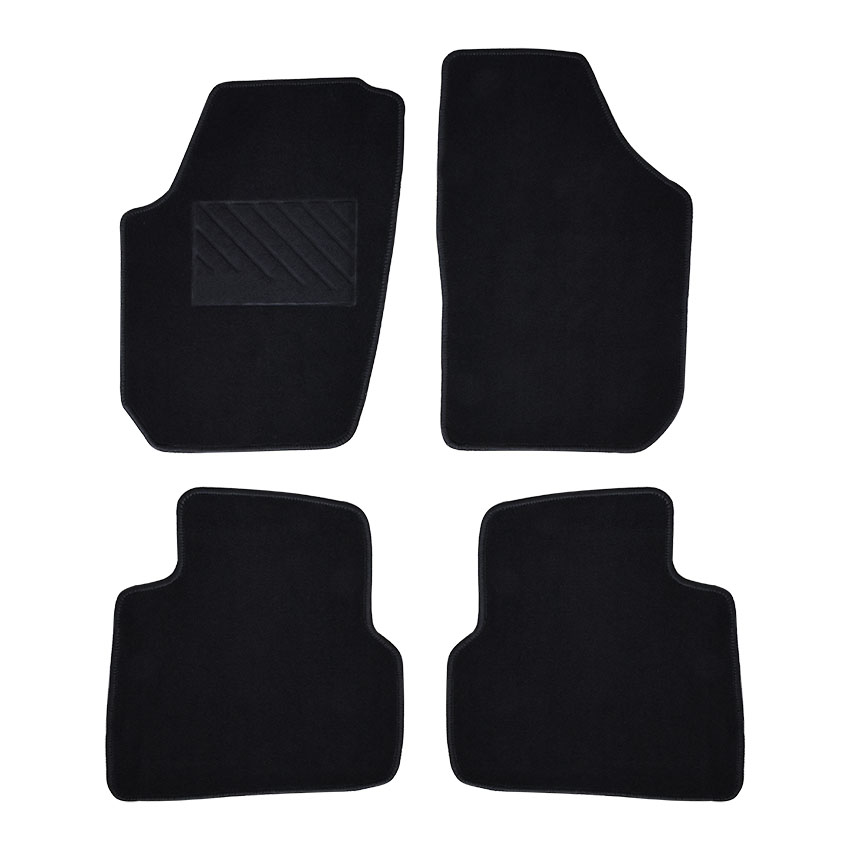 Μοκέτα Tuft μαύρη για Skoda Roomster 4τμχ