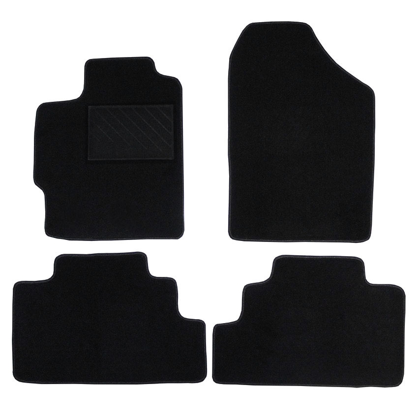 Πατάκια δαπέδου μοκέτας Tuft μαύρα για Toyota Yaris (II) 4τμχ