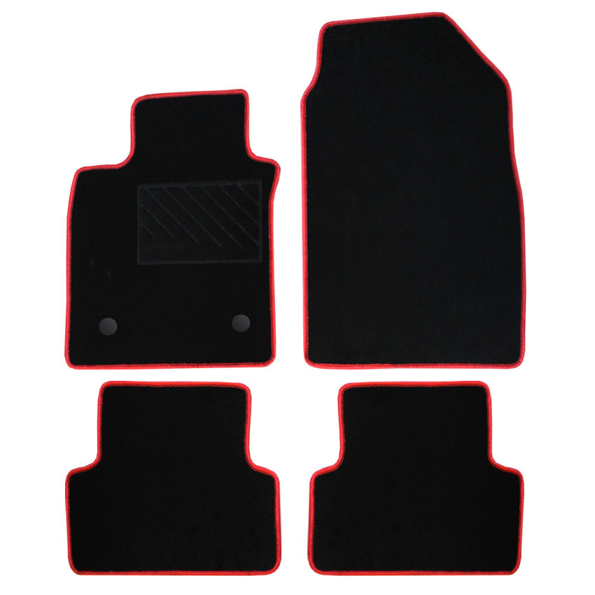 Πατάκια δαπέδου μοκέτας Tuft μαύρα για Renault Clio (IV) 4τμχ