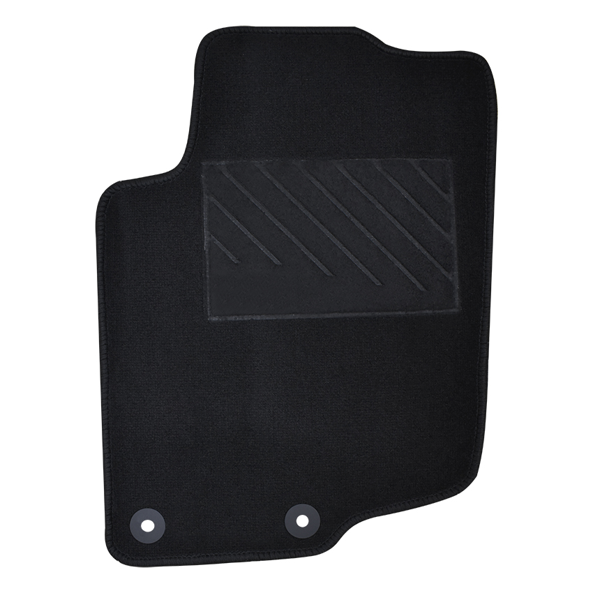 Πατάκια δαπέδου μοκέτας Tuft μαύρα για Peugeot 207 4τμχ