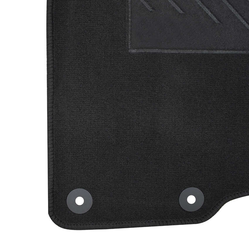 Πατάκια δαπέδου μοκέτας Tuft μαύρα για Peugeot 207 4τμχ