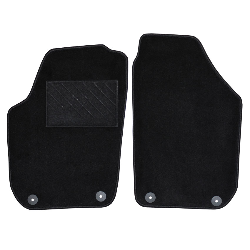 Μοκέτα Tuft μαύρη για Skoda Fabia (II) με κουμπώματα