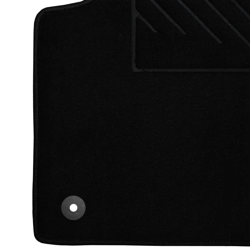 Μοκέτα Tuft μαύρη για Citroen C3 Aircross με στρογγυλά κουμπώματα 4τμχ