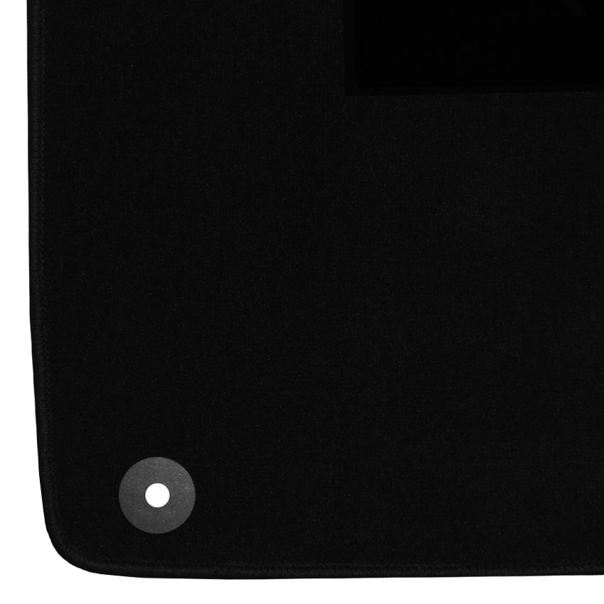 Μοκέτα Tuft μαύρη για Peugeot 307 με στρογγυλά κουμπώματα 4τμχ