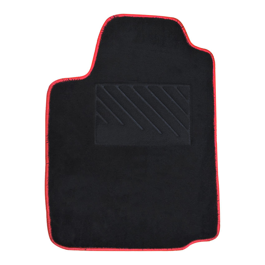 Μοκέτα Tuft μαύρη με κόκκινο ρέλι για Alfa Romeo 159 4τμχ
