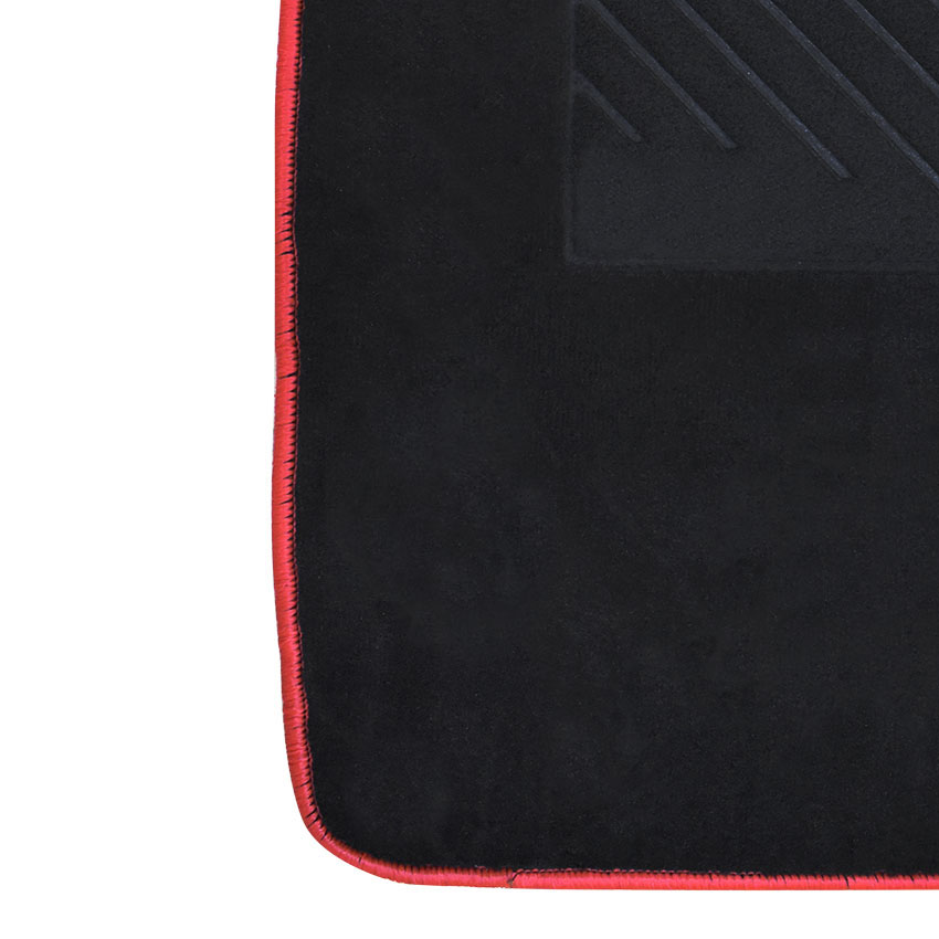 Μοκέτα Tuft μαύρη με κόκκινο ρέλι για Alfa Romeo 159 4τμχ