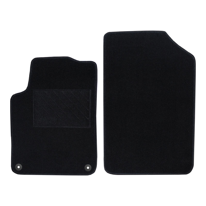 Ζεύγος μοκέτα Tuft μαύρη για Citroen DS3 με κουμπώματα