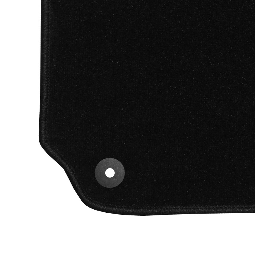 Μοκέτα Tuft μαύρη για VW Passat (B5) με στρογγυλά κουμπώματα 4τμχ