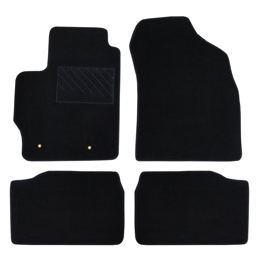 Μοκέτα Tuft μαύρη για Toyota Corolla X 4D με κουμπώματα δαχτυλίδια 4τμχ