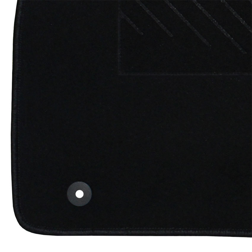 Ζεύγος μοκέτα Tuft μαύρη για Ford Fiesta VI με στρογγυλά κουμπώματα